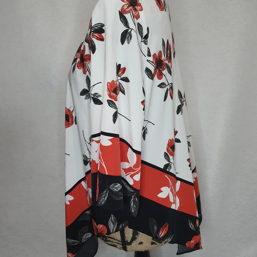 New ALFANI Womens Large Floral Assymetric Blouse - Picture 4 of 8
